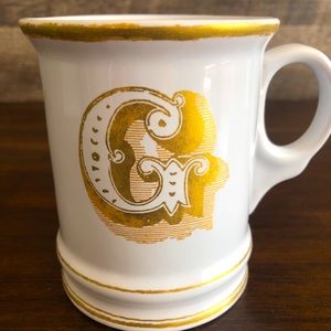 Williams Sonoma Gold Monogram G Large Mug
